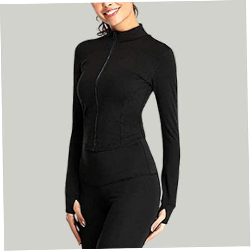 Jaquetas femininas de ginástica, jaqueta de corrida com zíper completo, jaqueta de treino de manga c