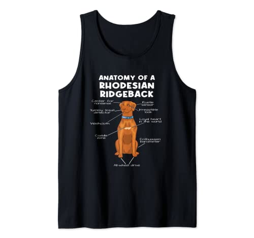Anatomía de un Rhodesian Ridgeback | Perro Rhodesian Camiseta sin Mangas