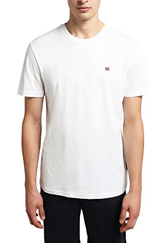 Napapijri Salis C SS 1 Camiseta, Bright White 002, M Hombres Cover