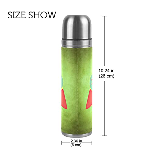 Búho colorido divertido botella de agua de acero inoxidable con aislamiento al vacío termo 500 ml viaje deporte té café… - Imagen 3