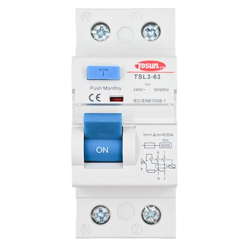 Interruptor Diferencial | TSL3-63 | Tipo AC | 2P 30mA 240V | Capacidad Corte 6kA | Intensidad...