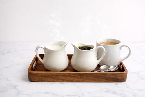 Image of 125 ml Set of 2 Bone China Sauce Boat or Tea or Gravy Pot or Creamer Milk Pot Microwave and Dishwasher Safe (Mirakii Small 2)