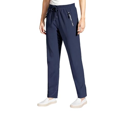 2026 Upgrade Comfy Pants Fit for Women Over 50-Stretch Active Pant Womens Ultra Stretch Breathable Casual Pants (US Alpha Large Regular Regular Blue (Straight))
