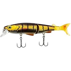 Black Minnow Para Trucha FISHN Hybrid Swimbait MinnowOne, Hardbait, señuelos Artificiales, 12.5cm, 17.5g, Lucio, Zander, Perca y Trucha, con 2 Colas de Repuesto (Minnow)