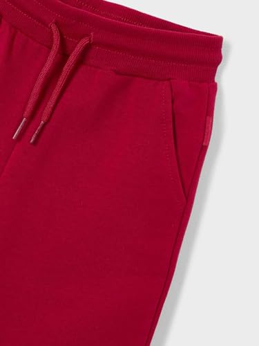 Mayoral Basic Cuffed Fleece Trousers for Boys Red3