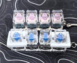 2 Pcs Cute Bear Keyboard Fidget Toy, Creamy & Clicky Fidget Clicker Stress Relief Toys (White, Blue)