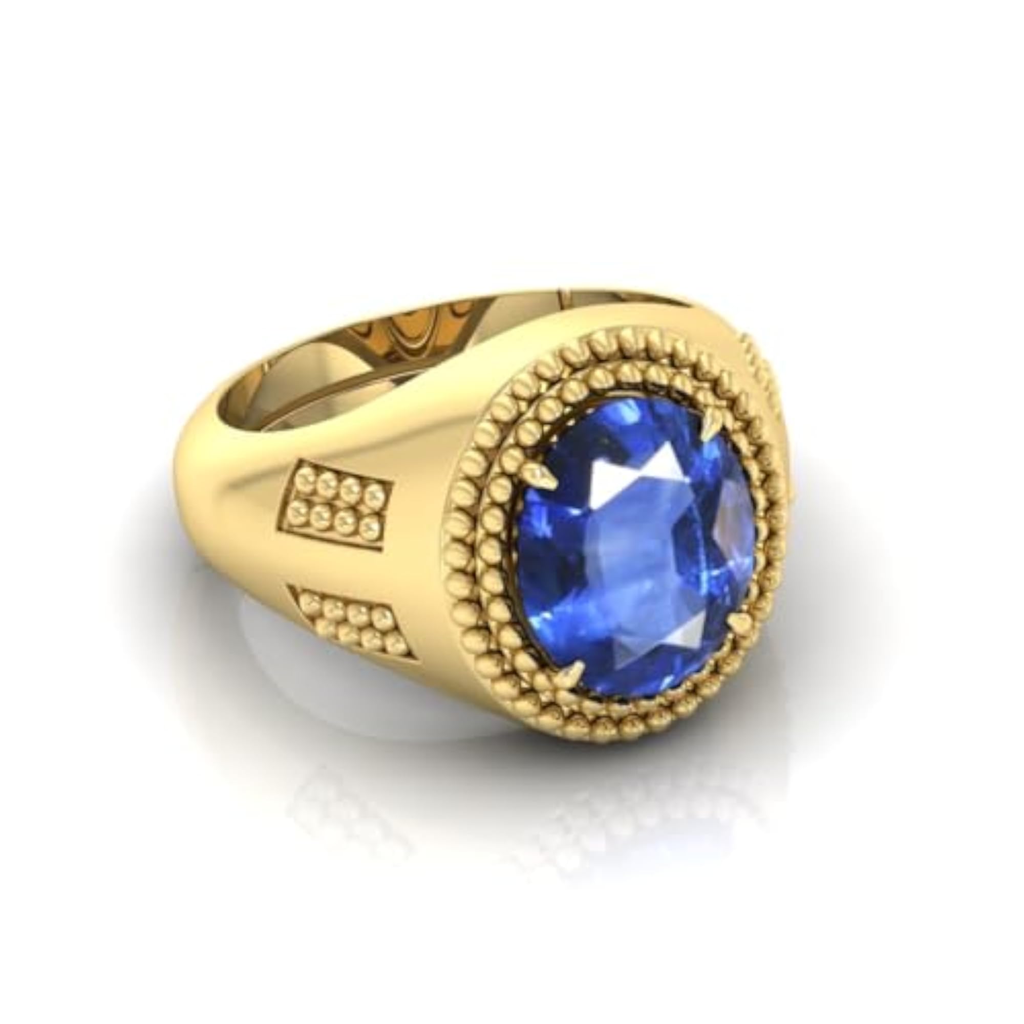 7.25 Ratti Blue Sapphire Adjustable Ring, Certified