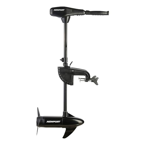 Newport NV-Series 36lb Thrust Saltwater Transom Mounted Electric Trolling Motor with LED Battery...