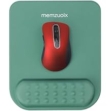 memzuoix Teal Ergonomic Mouse Pad with Wrist Rest Support,Premium Memory Foam Cushioning for Pain Relief, Non-Slip PU Base for Stable Smooth Control - Perfect for Laptop, Computer, and Home Office