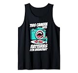 THIS CAMERA EATS BATTERIES FOR BREAKFAST Camiseta sin Mangas