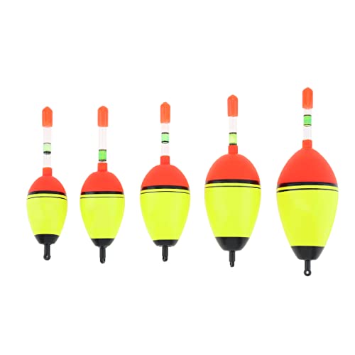 OriGlam 5pcs EVA Foam Floats Fishing Bobbers, Fishing Floats Fishing Bobbers, Bobbers Fishing Floats Set 15g 20g 30g 40g 50g for Crappie Pike Perch Carp Bass - Image 2