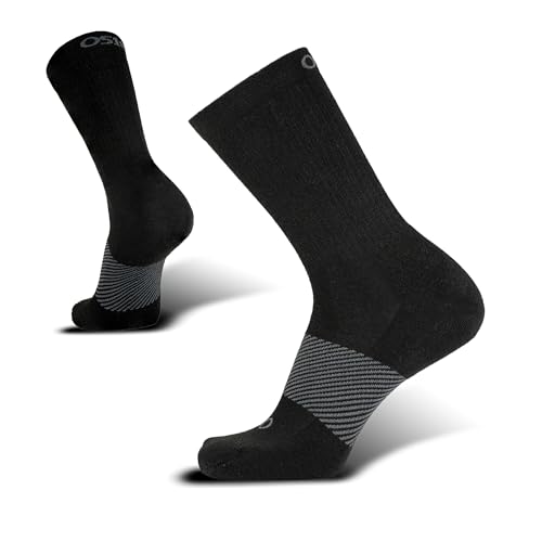 OS1st Wicked Comfort Crew Socks with light compression for maximum cushion, blister protection and breathable fabric