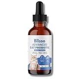 Blisso Pet Advanced Cat Probiotic Drops – Digestive Support for Cats with Diarrhea, Vomiting & General Health – 1 oz Liquid Supplement