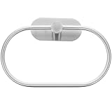 TOMETURE Portasciugamani da Installare Rotondo Argento, Compatto e Set da in Inossidabile Facile Bagno per Cucina e Camera Ospiti