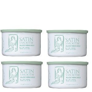 Cera com aloe vera SATIN SMOOTH, pacote com 4