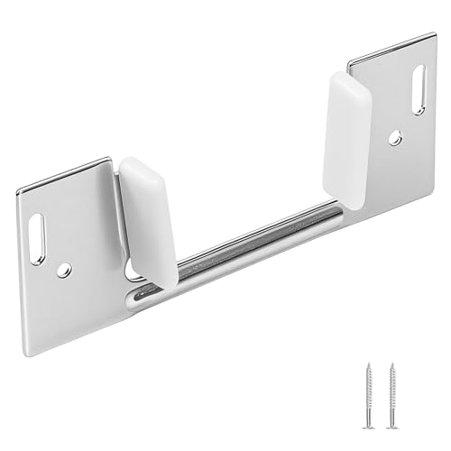 Lashow 8Pcs Pocket Door Guide Bottom Hidden Bottom Sliding Door Guide Jamb Mounted Steel Bracket for 1-3/8-Inch Thick Doors