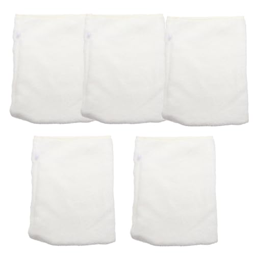 RETUOLWAG Paquete de 5 guantes de microfibra para limpieza facial, suaves, reutilizables, desmaquillantes, 21 x 15 cm