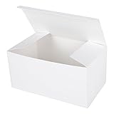 LaRibbons 20Pcs Recycled Gift Boxes - 9 x 4.5 x 4.5 inches White Paper Box Kraft Cardboard Boxes with Lids for Party, Wedding, Gift Wrap