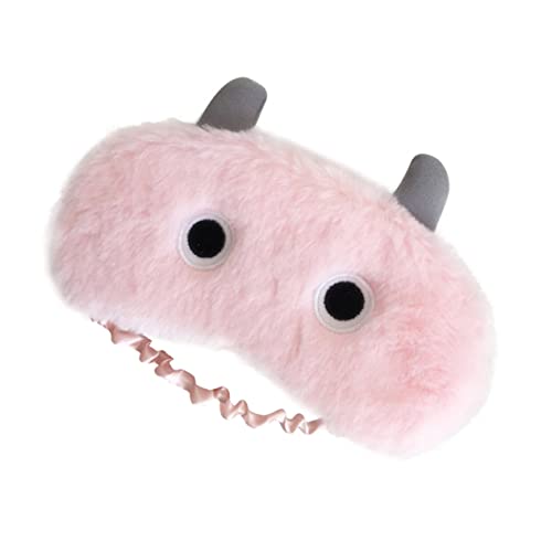 PLAFOPE ふわふわ素材のアイマスク 調節可能な目隠し スリープムや旅行に 漫画風デザイン 鹿型アイシェード 瞑想や昼寝用 プレゼントにも