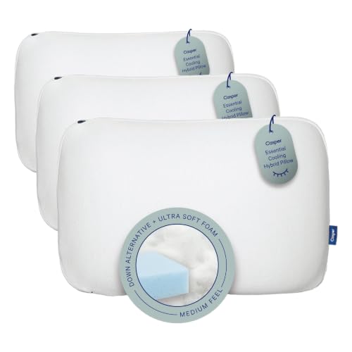 Image of Casper Sleep Essential Cooling Hybrid Pillow - Bed Pillow, Standard (Pack of 3)