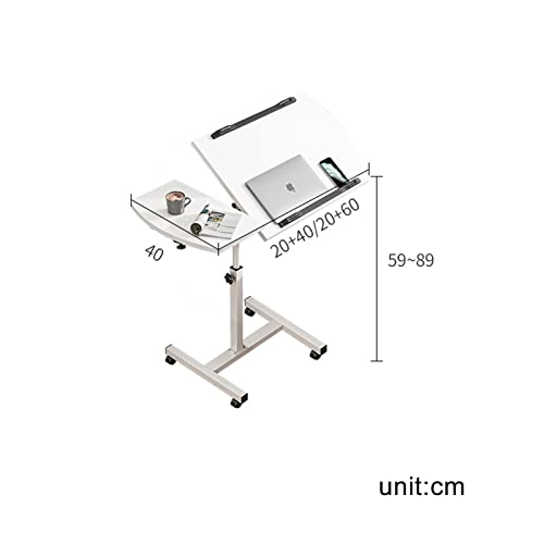 Table de bureau assis-debout inclinable à 90° et réglable en hauteur