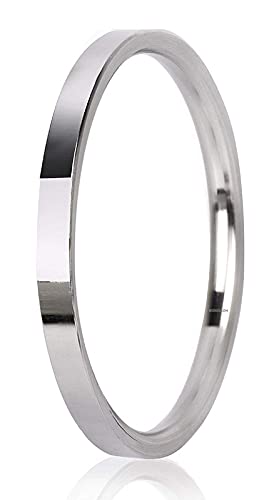 BISMAADH Stainless Steel 7MM Plain Flat Kada/Bracelet For Men & Women (6.4 CM) (B09BBCD85H) Amazon Price History, Amazon Price Tracker