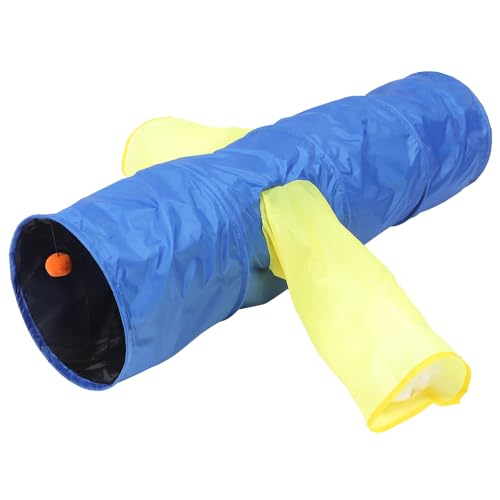 Túnel plegable azul SEWACC de poliéster ligero para gatos 2
