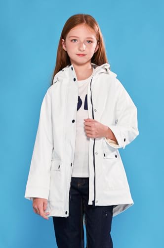 maoo garden Girls Rain Jackets Kids Waterproof Raincoat Lightweight Floral Lining Spring Windbreaker2
