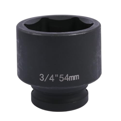 YTKavq 3/4" Drive 54mm Impact Socketï¼Œ6-Point Standard Impact Sockets Made with Chrome Molybdenum Alloy Steel, Metric