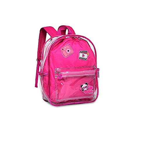 Mochila Costa Luluca Transparente C/Sacola Rosa