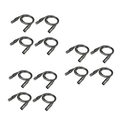 Câble DMX XLR mâle femelle Vaguelly pour projecteur de scène, lot de 12 pièces équipement DJ