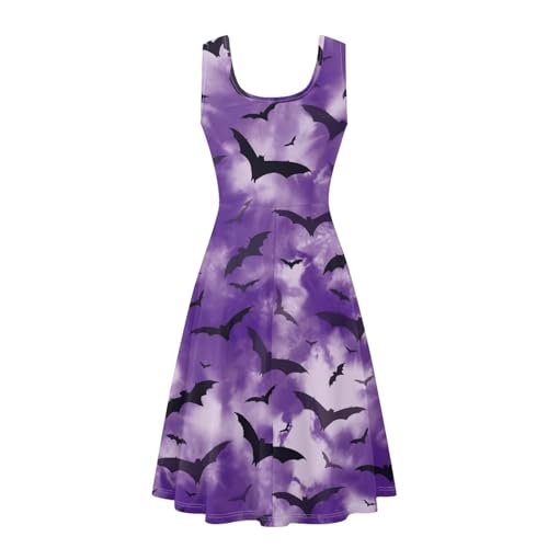 Image of Women's Casual Loose Sundress Midi Sleeveless Crewneck Dress Summer Beach Tank Dress with Pockets