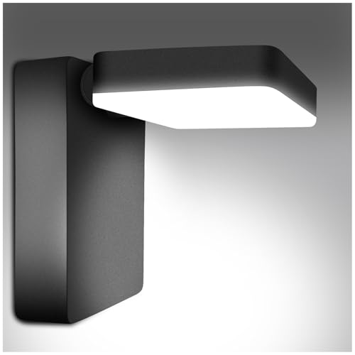 Image of ledmo 60W LED Outdoor Wall Light Switch Control 350 Horizontal /180 Vertical LED Exterior Wall Lights Modern Neighbor Friendly Adjustable Exterior Flood Lighting 5000k for Upper Areas Yard Porch