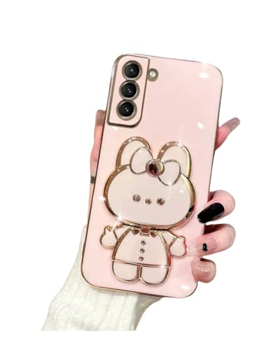 Coque Samsung S23 stand lapin pour regarder vos séries mains libres en rose