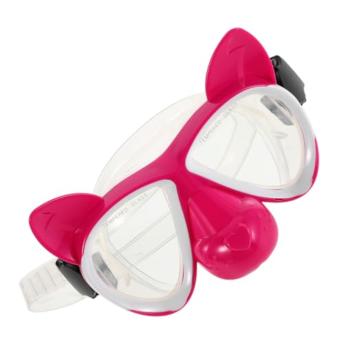 ibasenice Kids Schwimmbrille Mit Nasenschutz Und Ohrenschutz Cartoon Tauchermaske Für Mädchen Für Schnorcheln Und Schwimmen Klare Und Bequeme Farbenfrohes Design Rosa