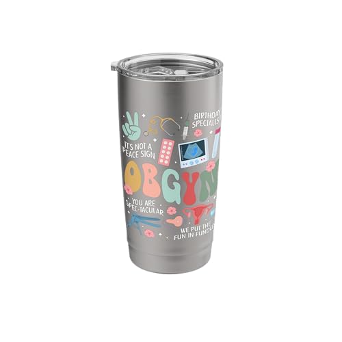 Groovy OBGYN Obstetrics And Gynecology OB-GYN OB/GYN Stainless Steel Insulated Tumbler