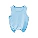 Boys Tank Tops Crewneck Undershirts Kids Athletic Sleeveless Shirt Basic Sport Workout Tops (Light Blue, 6-7 Years)