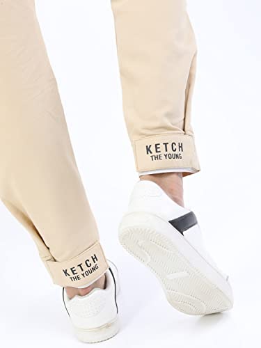 Image of KETCH Men Mid Rise Regular Fit Jogger Trouser