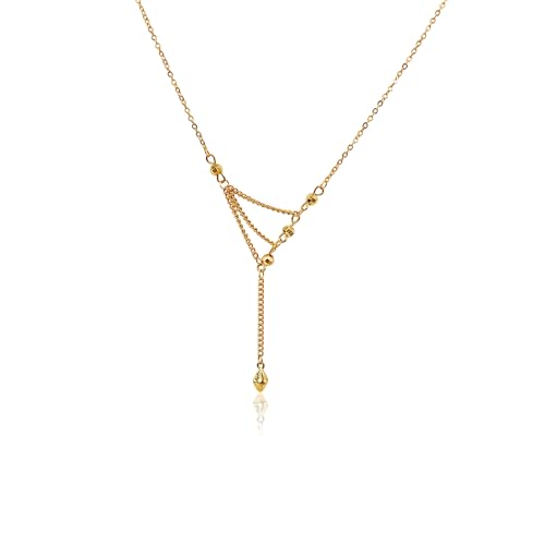 Buyongwant Y-Necklace for Women Pearl Star Long Chain Y2k Jewelry Irregular Gold Tassel