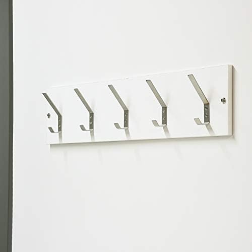 Amazon Basics AB6000-SS-5 Coat Hook, Brushed Stainless Steel