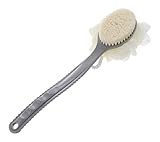 Cepillo corporal con esponja de ducha: el cepillo de lavado corporal con dos lados diferentes te da más experiencia. El cepillo de lavado corporal exfolia la piel muerta y masajea tu cuerpo. Las esponjas de baño y ducha ayudan a crear una espuma gruesa y jabonosa y exfolian suavemente tu piel. Una vez que utilices el cepillo de ducha, no puedes sin el cepillo de cerdas de nailon cuando te bañes.