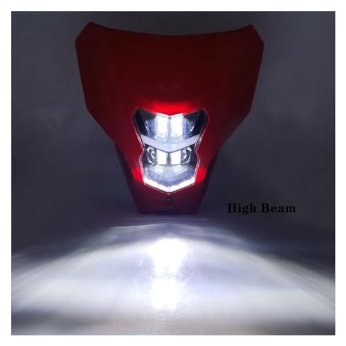 Phare LED moto enduro et cache antibrouillard rouge pour CRF 250 450