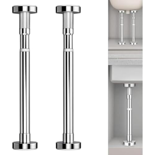 Ohget 家具転倒防止 突っ張り棒 ステンレス製 耐震対策 ジャッキ式 地震 防災グッズ 家具固定用 強力 つっぱり棒 50-80cm 30-50cm シルバー (70-120CM,シルバー)