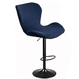 HUAOSCN Curved Bar/Kitchen Swivel Stools Slipcovers with Backrest Stretch Modern High Bar/Counter Ch