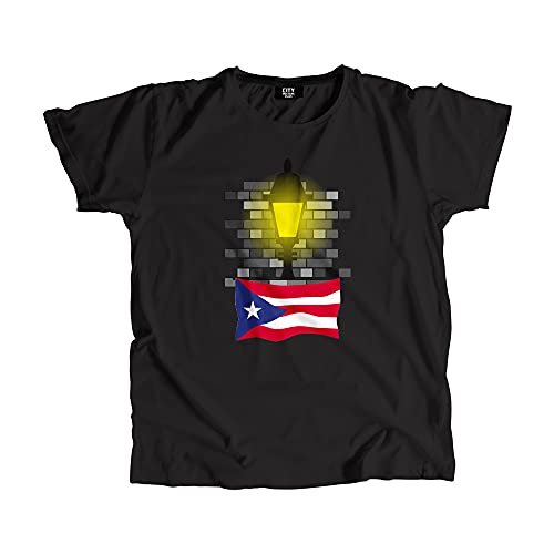 T-shirt Puerto Rico Street Lamp Bricks en maille premium pour homme et femme