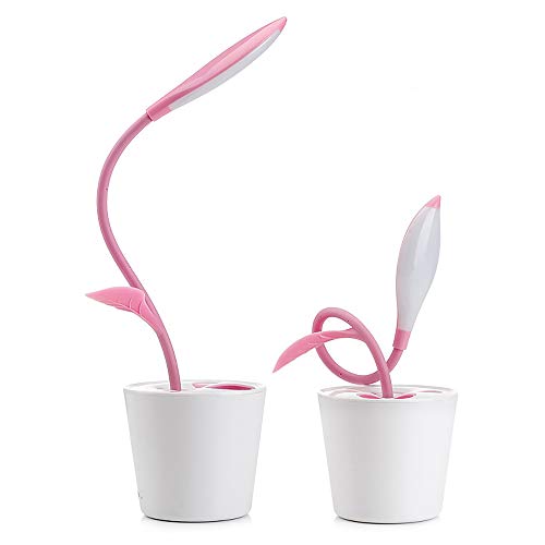 Agolaty, Unisex-Adult, Portalápices lámpara de escritorio rosa, Trompeta Cover