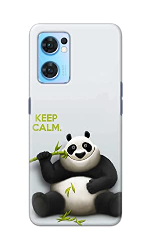 Image of PRINTFIDAA� Printed Hard Back Cover Case for Oppo Reno7 5G | Oppo Reno 7 5G Back Cover (Cartoon Panda) -2808