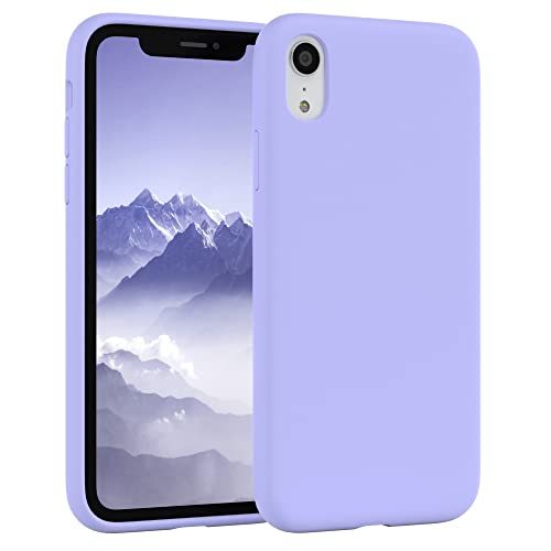 Eazy Case Funda de Silicona Premium para teléfono móvil para iPhone XR, Cubierta Fina con Protector de cámara y Forro, Cubierta Protectora, Funda de móvil, Cubierta, Lavanda Lila