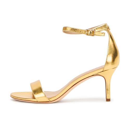 Lauren Ralph Lauren Women's Allie Mid-Heel Metallic Leather Sandal2