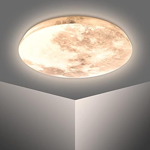 papasbox Lámpara De Techo Superficie Moon Regulable Cover